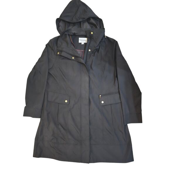 Cole Haan Women's Signature Packable Hooded Rain Jacket XL - Picture 1 of 7